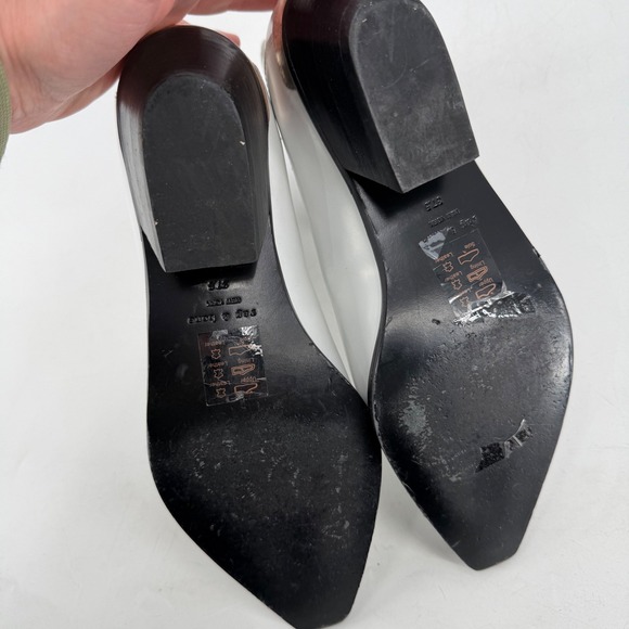 Rag & Bone Westin Boot Women 37.5 White Leather Pointed Toe Western Minimalist - Picture 9 of 13